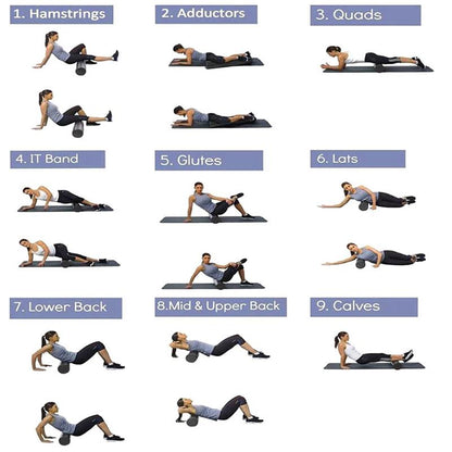 Foam Roller – 30 x 8 cm  Muscle Recovery & Yoga Tool