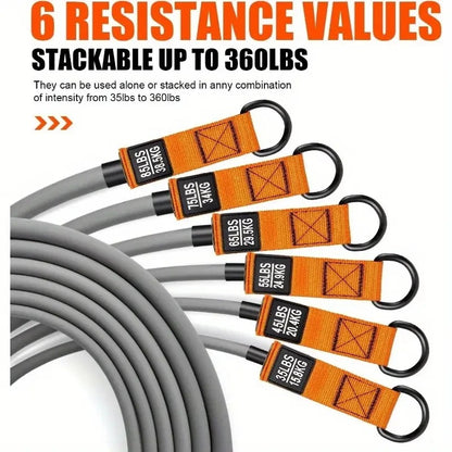 Resistance strap with handle: used for muscle training, strength building, body shaping, yoga, home fitness equipment - natural